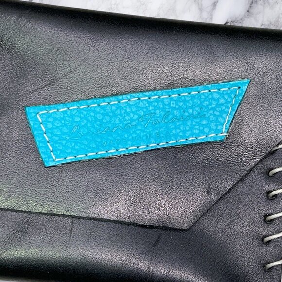 LORIANO TOLIANI Clutch Purse Leather Pouch With Dagger Closure - Picture 3 of 8